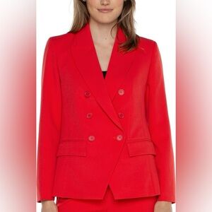 Liverpool NWT Red Double Breasted Blazer XL Career Tailored